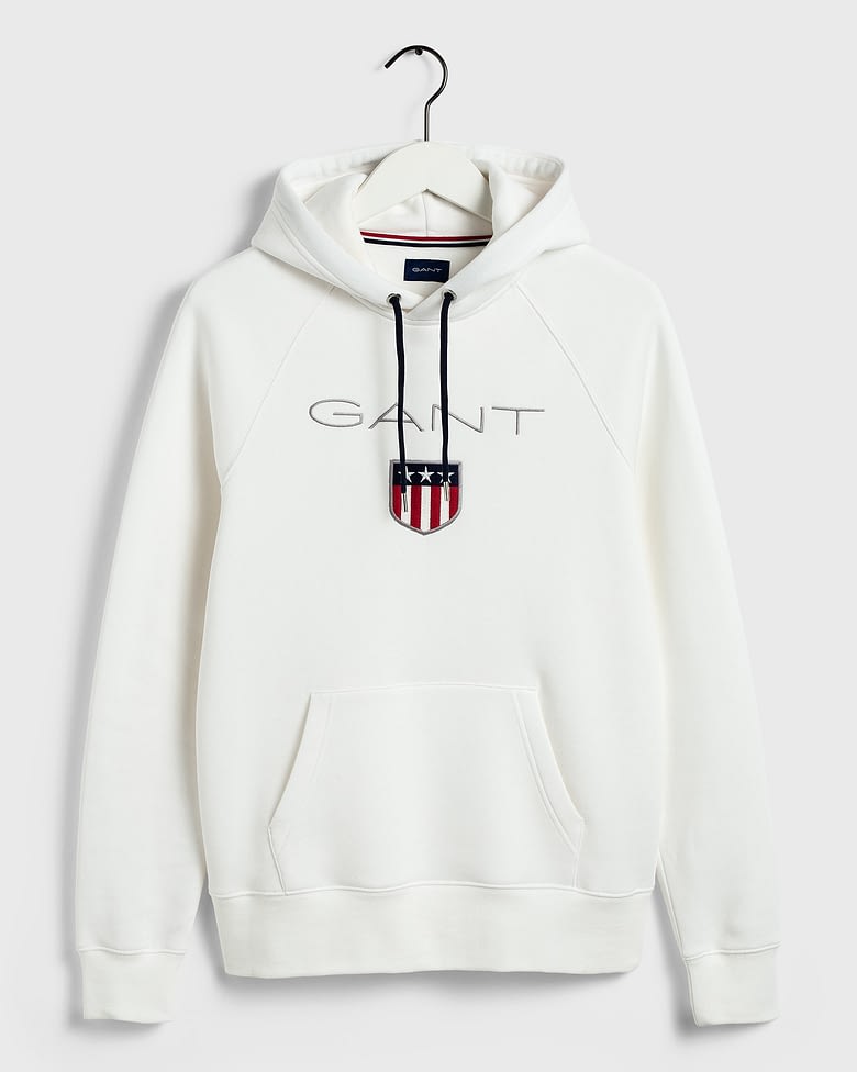 gant shield hoodie eggshell